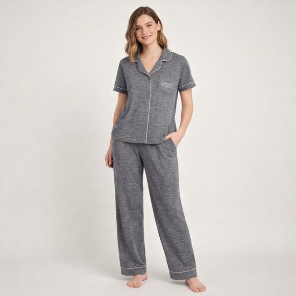 Life Is Good Other - Life is Good pajama set "Optimist" Size Medium Gray and Pink